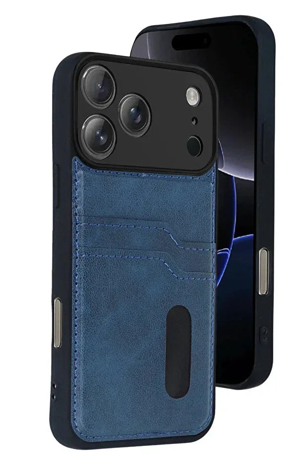 iPhone 17 Pro Max Leather Wallet Case with Card Slots Cover Phone Case
